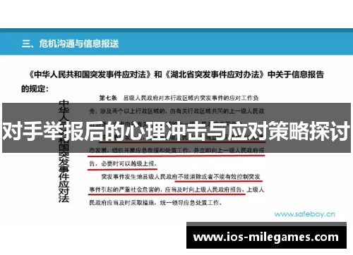 对手举报后的心理冲击与应对策略探讨